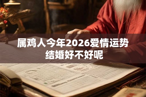 属鸡人今年2026爱情运势 结婚好不好呢