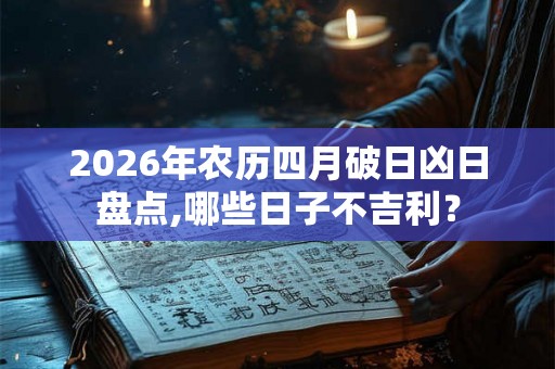 2026年农历四月破日凶日盘点,哪些日子不吉利？