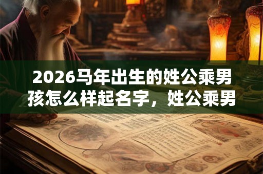 2026马年出生的姓公乘男孩怎么样起名字，姓公乘男孩好名推荐