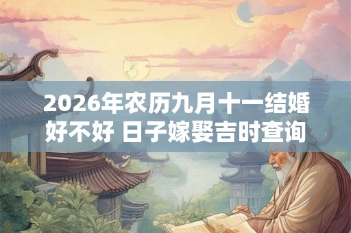 2026年农历九月十一结婚好不好 日子嫁娶吉时查询