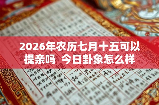 2026年农历七月十五可以提亲吗  今日卦象怎么样