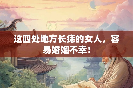 这四处地方长痣的女人,容易婚姻不幸! 这四处地方长痣的女人,容易婚姻不幸!