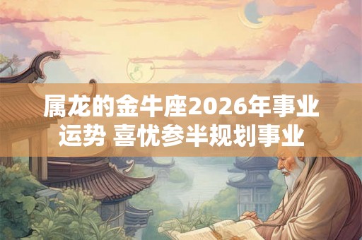 属龙的金牛座2026年事业运势 喜忧参半规划事业