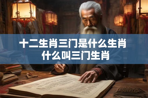 十二生肖三门是什么生肖  什么叫三门生肖