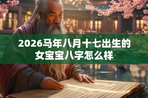 2026马年八月十七出生的女宝宝八字怎么样