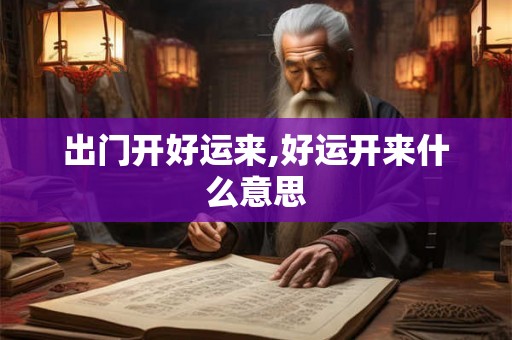 出门开好运来,好运开来什么意思 出门开好运来,好运开来什么意思