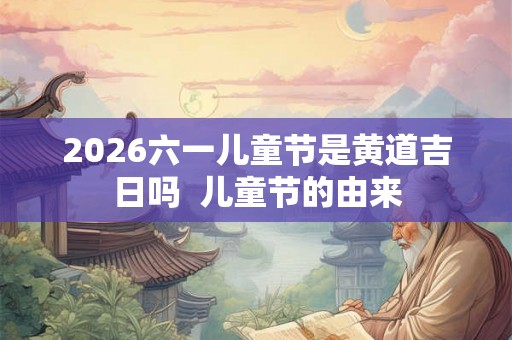 2026六一儿童节是黄道吉日吗  儿童节的由来