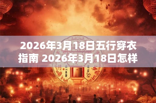 2026年3月18日五行穿衣指南 2026年3月18日怎样穿衣最符合五行要求 2026年3月18日五行穿衣指南 2026年3月18日怎样穿衣最符合五行要求