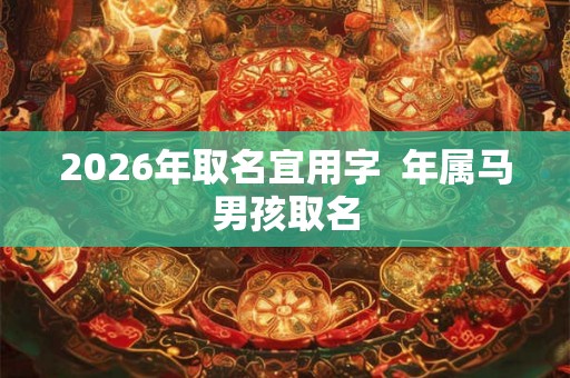 2026年取名宜用字 年属马男孩取名 2026年取名宜用字 年属马男孩取名