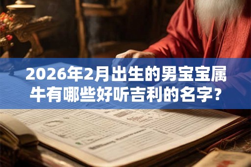 2026年2月出生的男宝宝属牛有哪些好听吉利的名字？