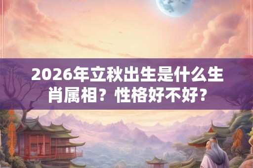 2026年立秋出生是什么生肖属相？性格好不好？