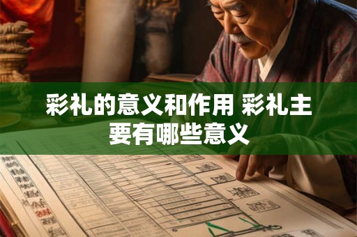 彩礼的意义和作用 彩礼主要有哪些意义