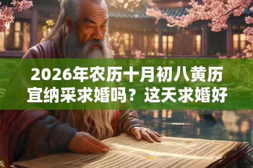 2026年农历十月初八黄历宜纳采求婚吗?这天求婚好吗? 2026年农历十月初八黄历宜纳采求婚吗?这天求婚好吗?
