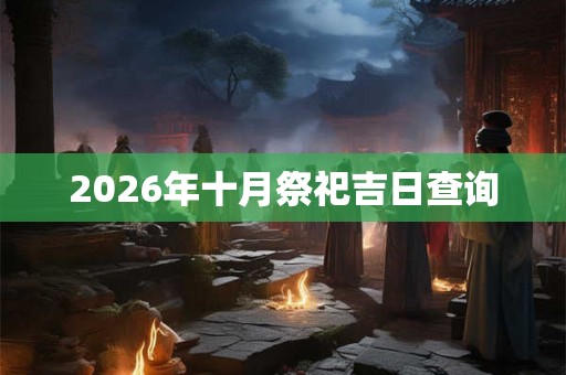 2026年十月祭祀吉日查询 2026年十月祭祀吉日查询