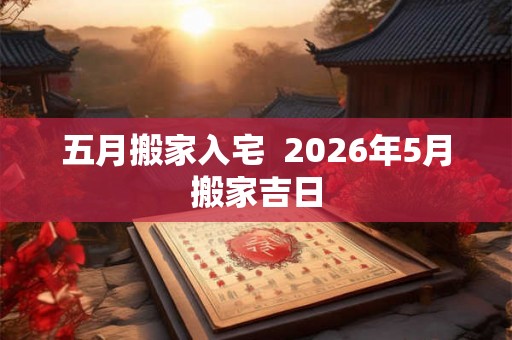 五月搬家入宅 2026年5月搬家吉日 五月搬家入宅 2026年5月搬家吉日
