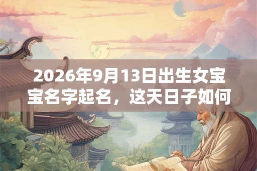 2026年9月13日出生女宝宝名字起名,这天日子如何? 2026年9月13日出生女宝宝名字起名,这天日子如何?