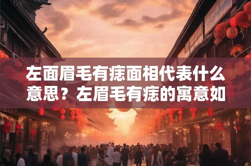 左面眉毛有痣面相代表什么意思？左眉毛有痣的寓意如何？