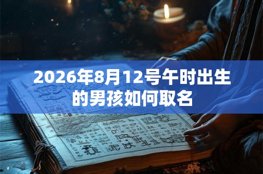 2026年8月12号午时出生的男孩如何取名