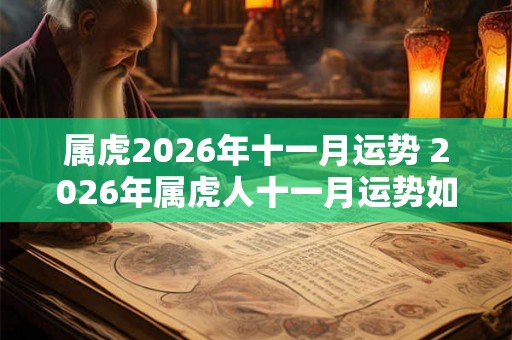 属虎2026年十一月运势 2026年属虎人十一月运势如何