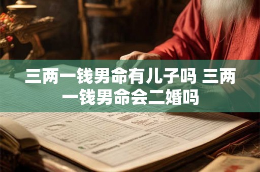 三两一钱男命有儿子吗 三两一钱男命会二婚吗