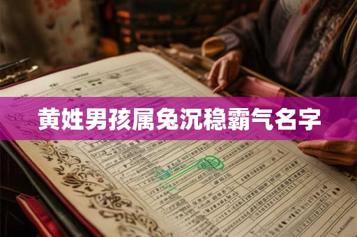 黄姓男孩属兔沉稳霸气名字