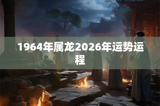 1964年属龙2026年运势运程