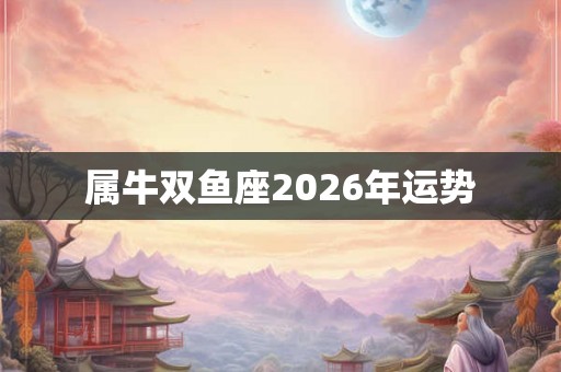 属牛双鱼座2026年运势