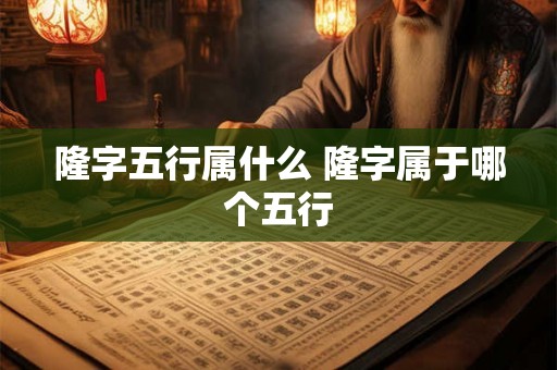 隆字五行属什么 隆字属于哪个五行