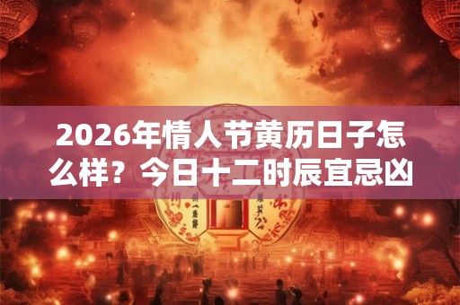 2026年情人节黄历日子怎么样?今日十二时辰宜忌凶吉 2026年情人节黄历日子怎么样?今日十二时辰宜忌凶吉