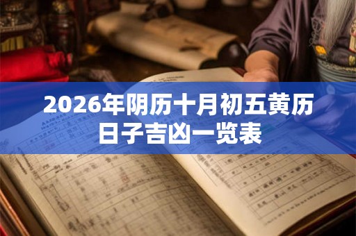 2026年阴历十月初五黄历日子吉凶一览表