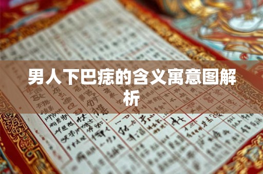 男人下巴痣的含义寓意图解析