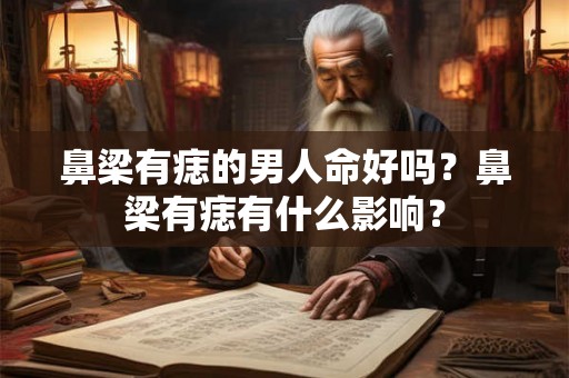 鼻梁有痣的男人命好吗？鼻梁有痣有什么影响？