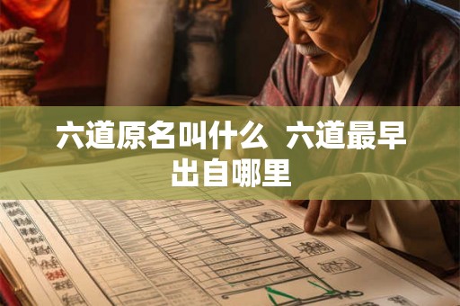 六道原名叫什么  六道最早出自哪里