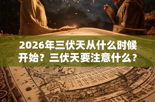 2026年三伏天从什么时候开始？三伏天要注意什么？