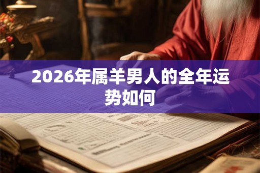 2026年属羊男人的全年运势如何