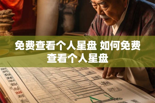 免费查看个人星盘 如何免费查看个人星盘