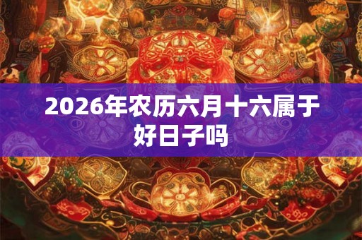 2026年农历六月十六属于好日子吗