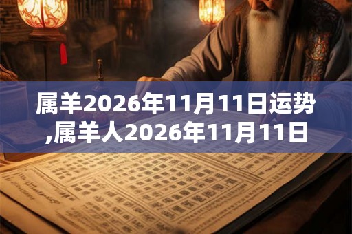 属羊2026年11月11日运势,属羊人2026年11月11日财运,生肖羊2026年11月11日运势
