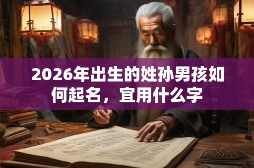 2026年出生的姓孙男孩如何起名，宜用什么字