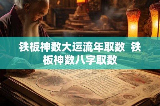铁板神数大运流年取数  铁板神数八字取数
