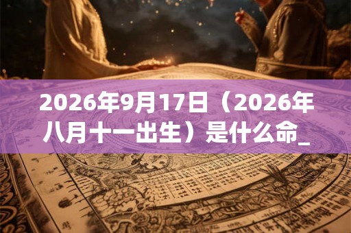 2026年9月17日(2026年八月十一出生)是什么命_命运如何 2026年9月17日(2026年八月十一出生)是什么命_命运如何