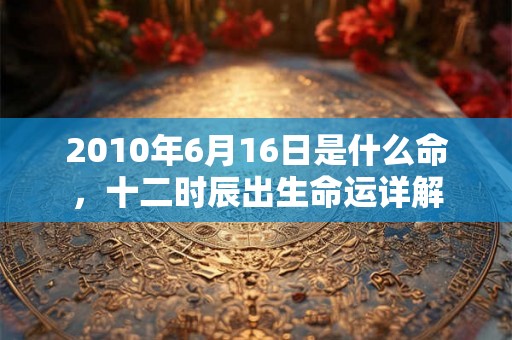 2010年6月16日是什么命，十二时辰出生命运详解