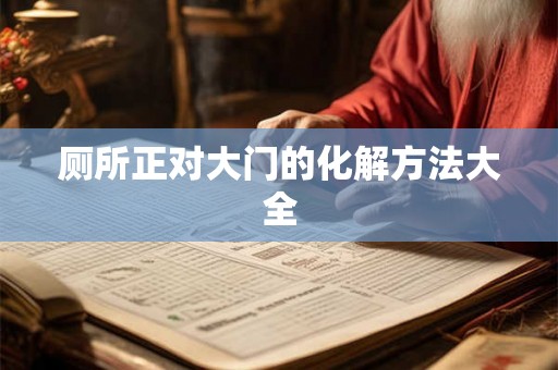 厕所正对大门的化解方法大全