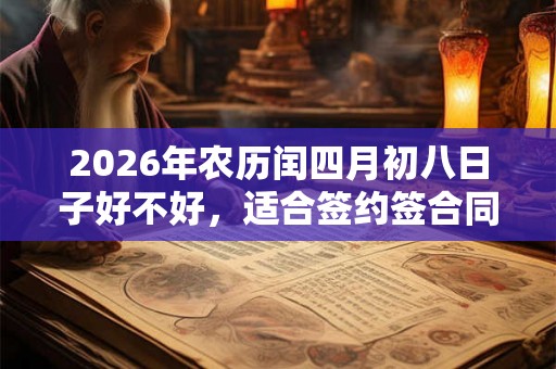 2026年农历闰四月初八日子好不好，适合签约签合同吗？