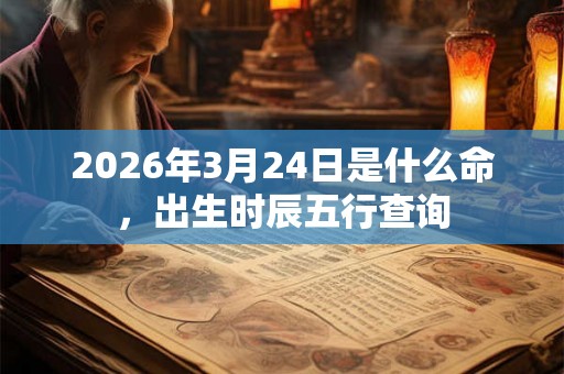 2026年3月24日是什么命，出生时辰五行查询
