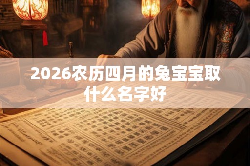 2026农历四月的兔宝宝取什么名字好
