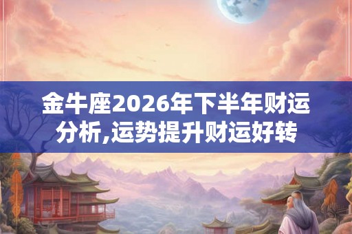 金牛座2026年下半年财运分析,运势提升财运好转 金牛座2026年下半年财运分析,运势提升财运好转