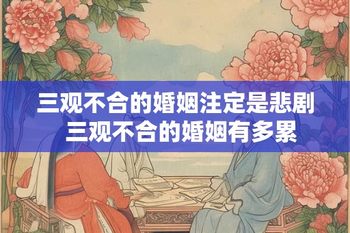 三观不合的婚姻注定是悲剧  三观不合的婚姻有多累
