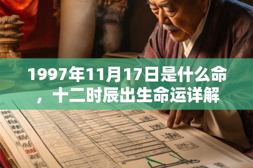 1997年11月17日是什么命，十二时辰出生命运详解