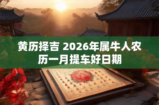 黄历择吉 2026年属牛人农历一月提车好日期